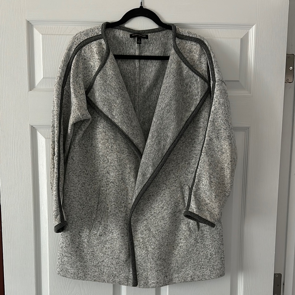 Banana Republic Gray Cape Soft Textured Open Front